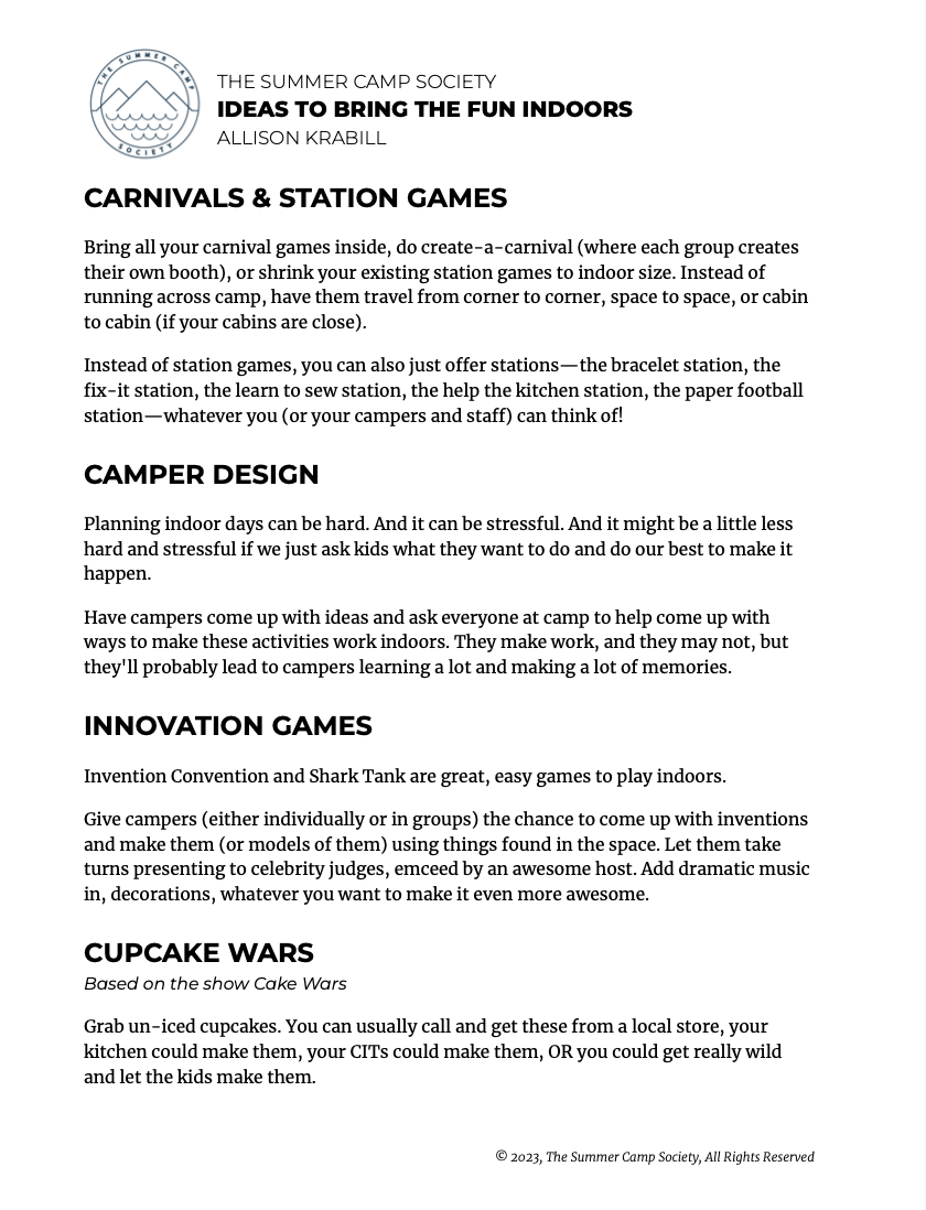 Ideas to Bring the Fun Indoors